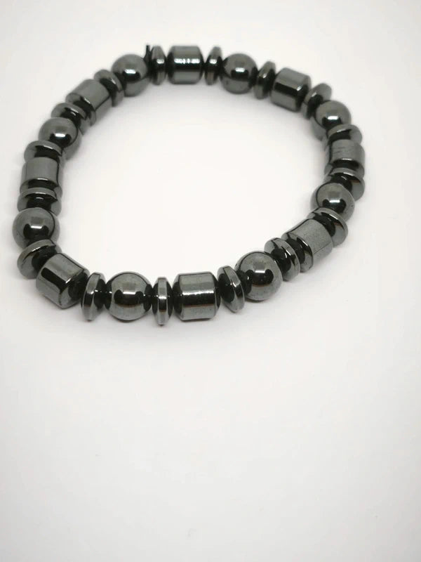 Ensemble de 4 bracelets en hématite 6-8mm