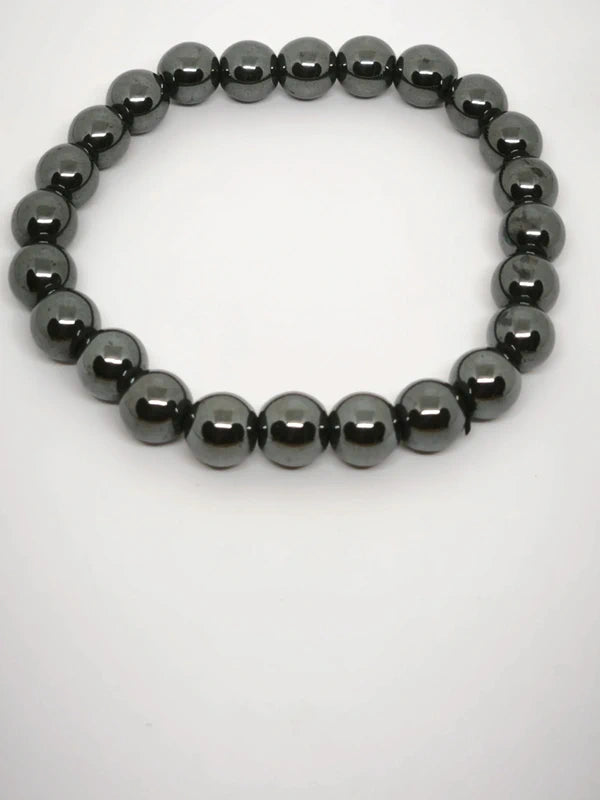 Ensemble de 4 bracelets en hématite 6-8mm