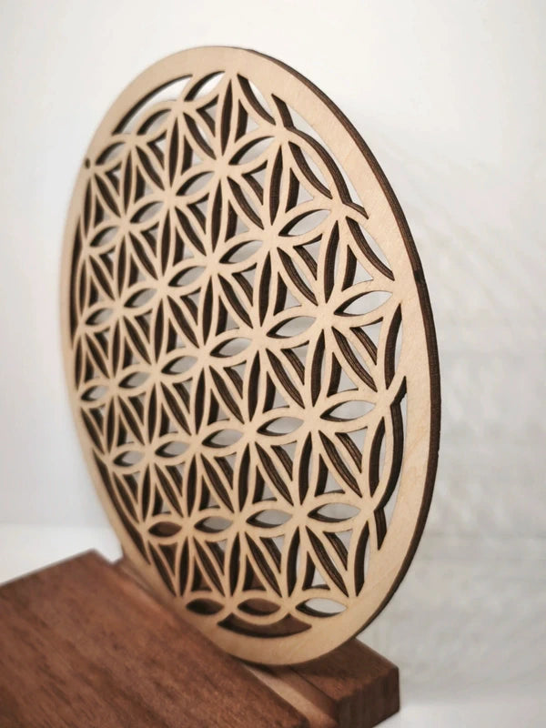 Fleur de vie en bois 15cm.