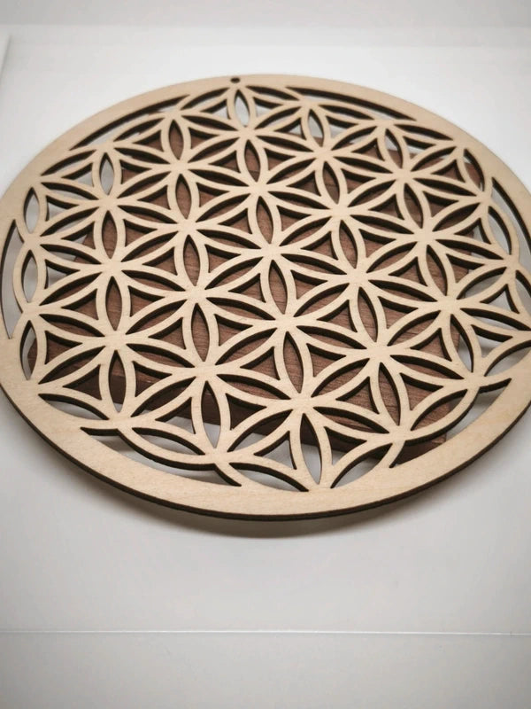 Fleur de vie en bois 15cm.