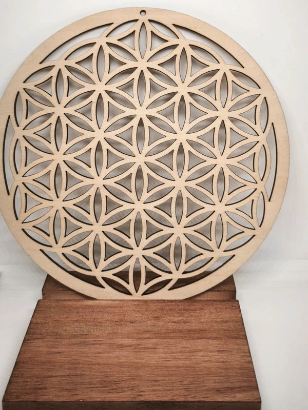 Fleur de vie en bois 15cm.