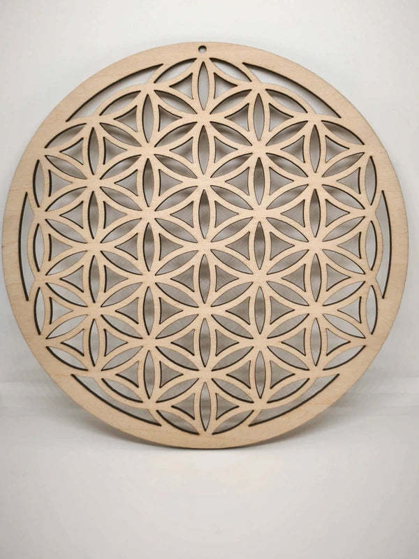 Fleur de vie en bois 15cm.