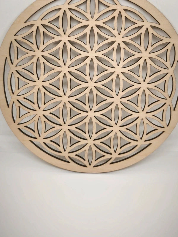 Fleur de vie en bois 15cm.