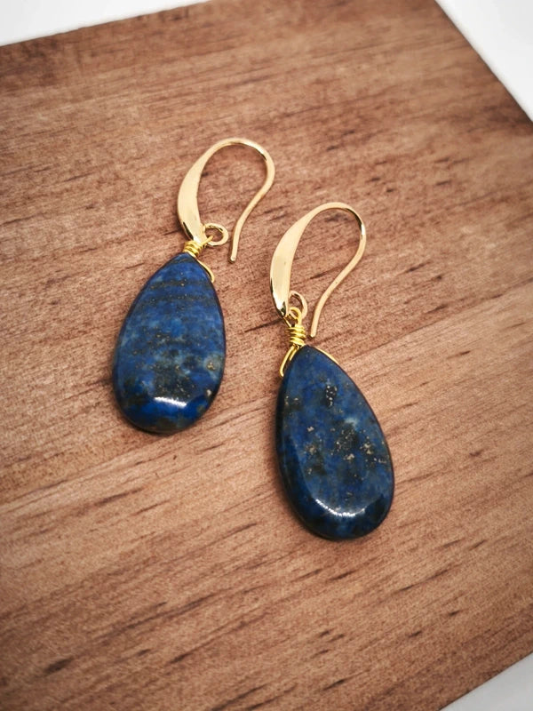 Boucles d'oreilles en lapis lazuli