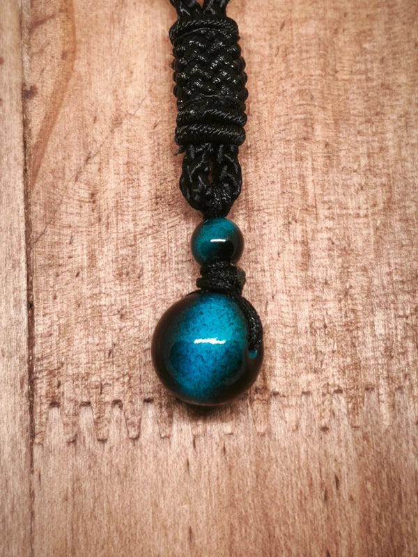 Collier en perles d'oeil de tigre bleu 10mm