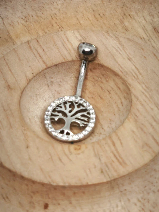 Piercing nombril  arbre de vie en argent sterling