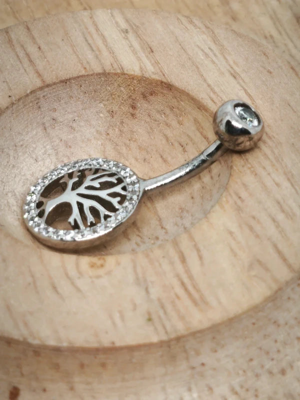 Piercing nombril  arbre de vie en argent sterling