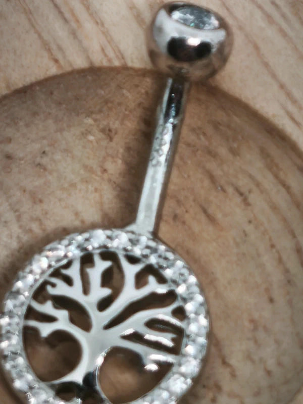 Piercing nombril  arbre de vie en argent sterling