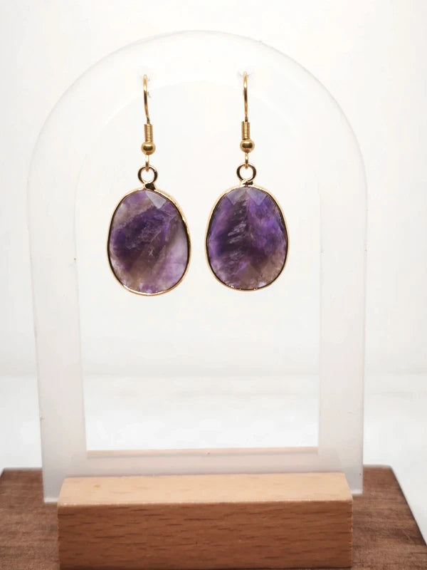 Boucles d'oreilles en améthyste