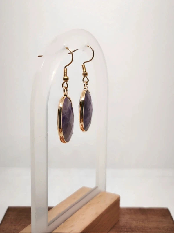 Boucles d'oreilles en améthyste