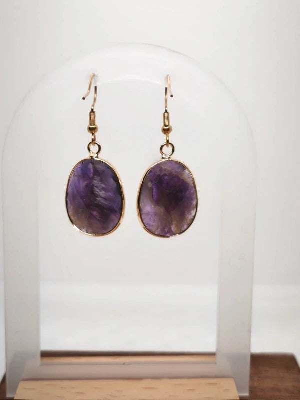 Boucles d'oreilles en améthyste