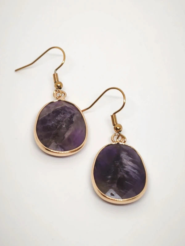 Boucles d'oreilles en améthyste