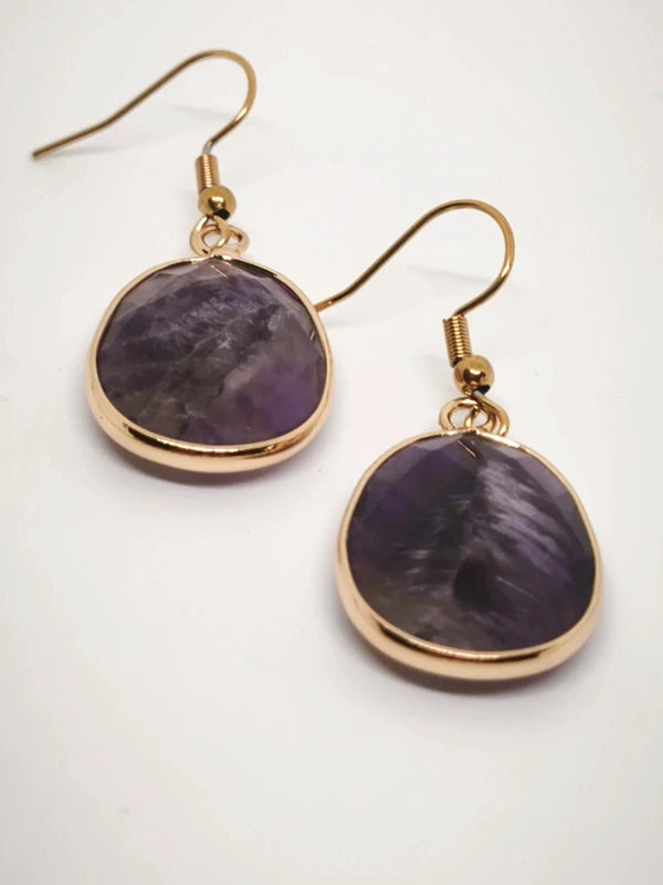 Boucles d'oreilles en améthyste