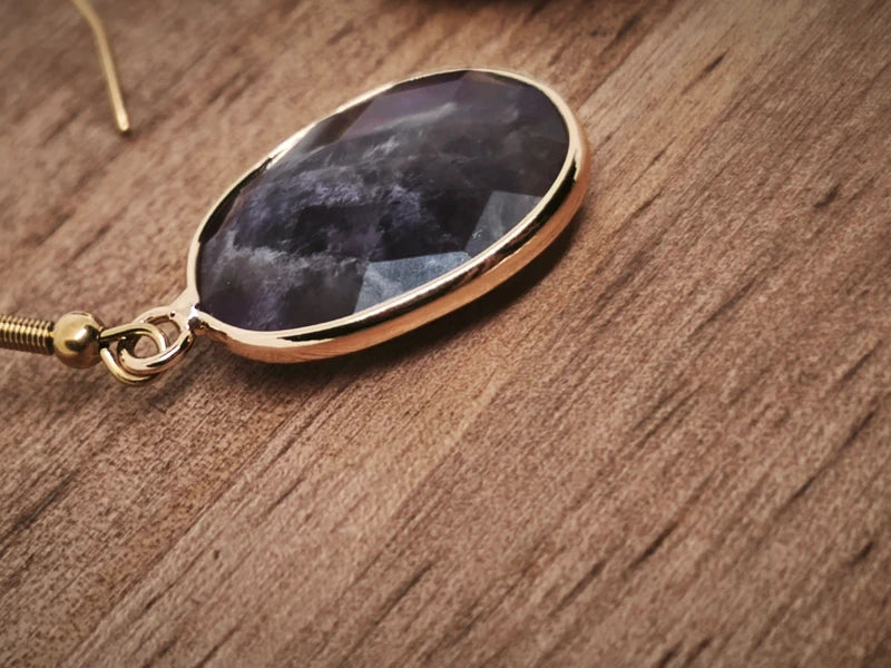 Boucles d'oreilles en améthyste