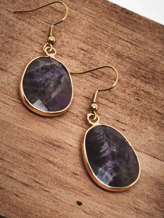 Boucles d'oreilles en améthyste