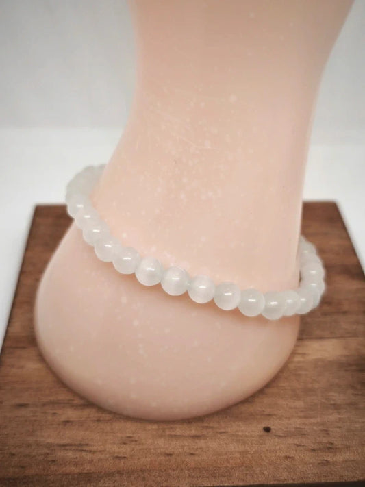 bracelet en sélénite 6mm