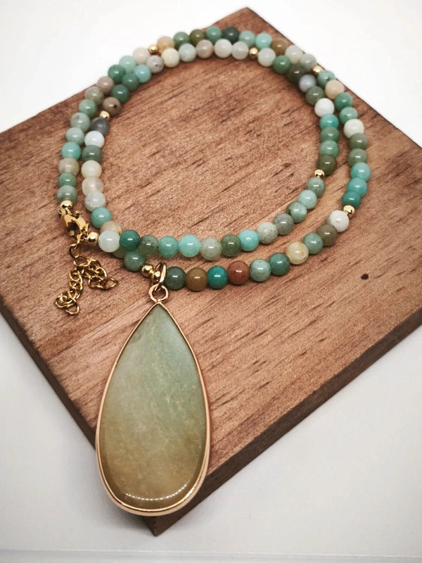 Collier en amazonite avec pendentif