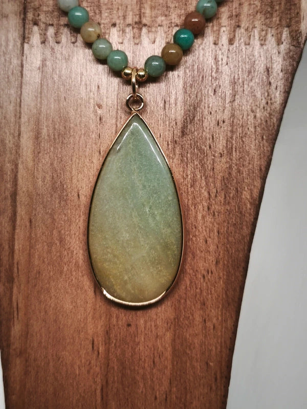 Collier en amazonite avec pendentif
