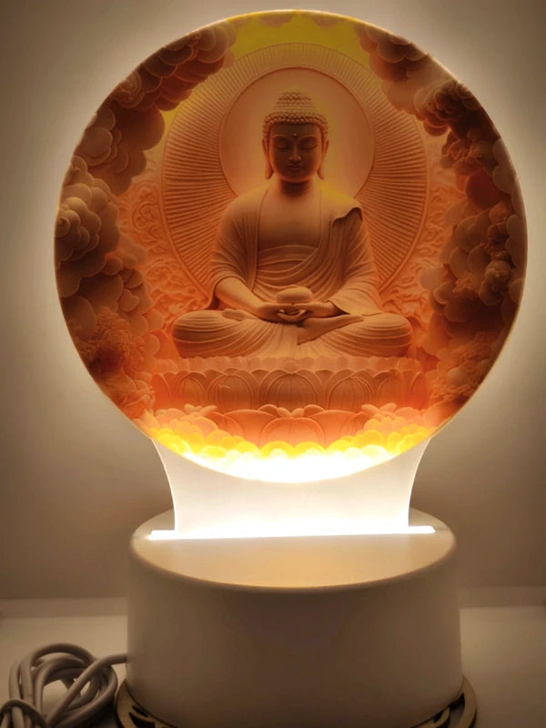 Veilleuse bouddha en acrylique