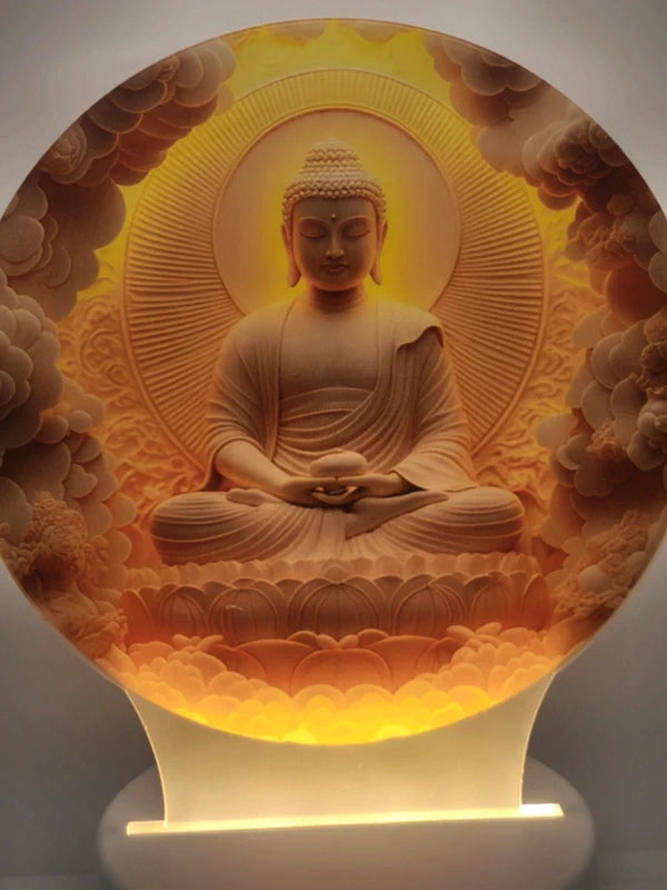 Veilleuse bouddha en acrylique