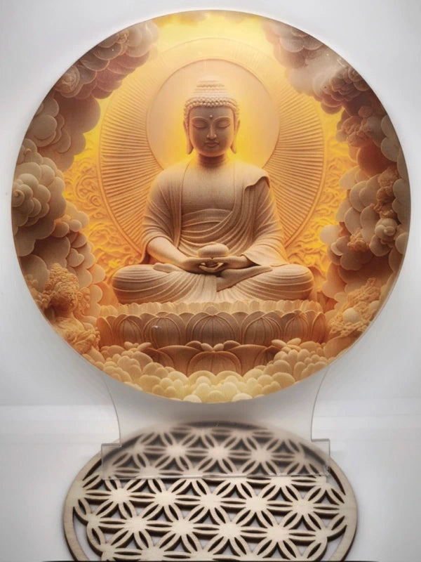 Veilleuse bouddha en acrylique