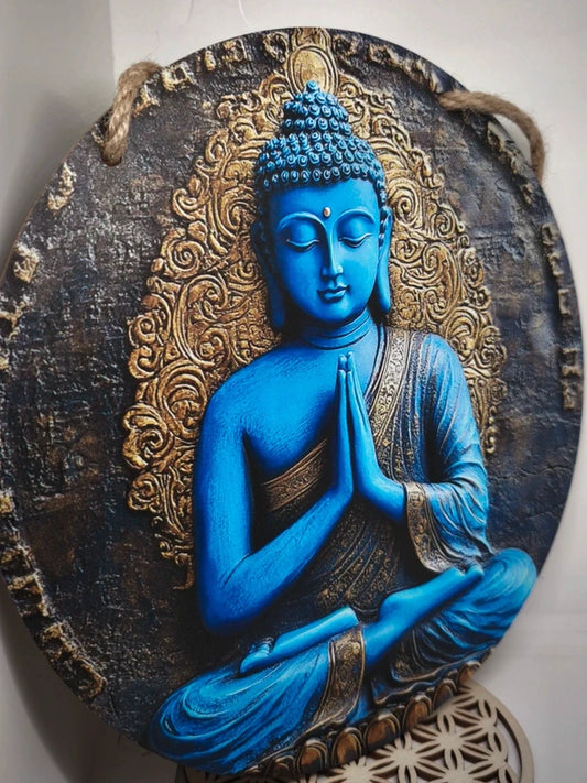 Cadre bouddha en bois