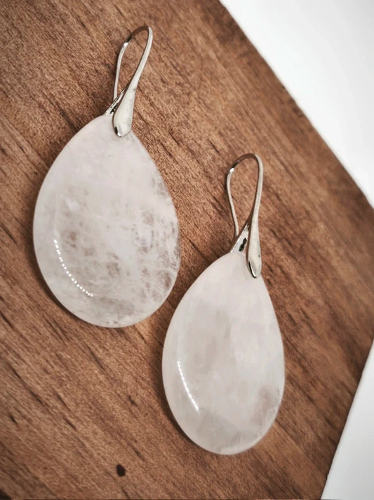 Boucles d'oreilles en cristal de roche