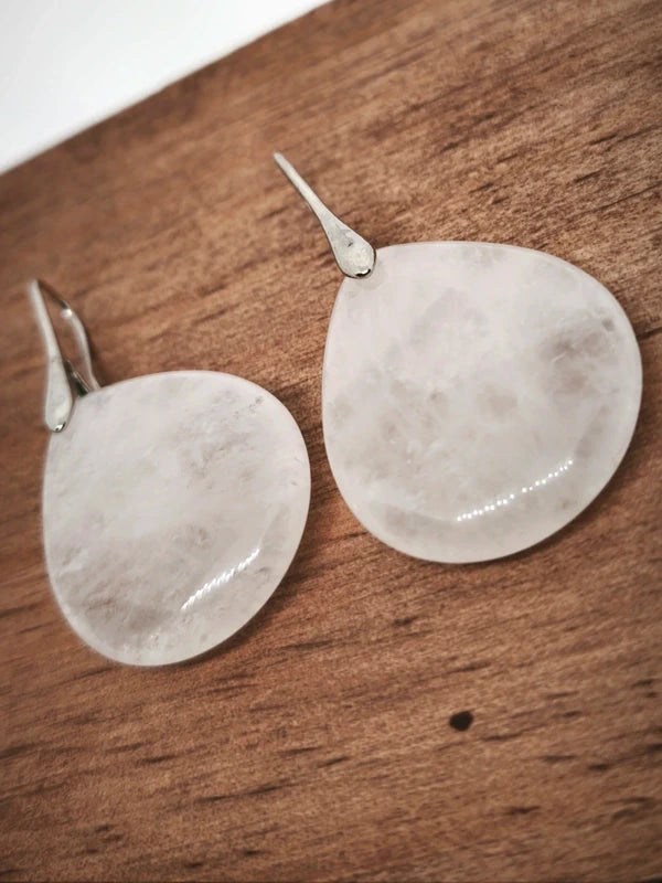 Boucles d'oreilles en cristal de roche