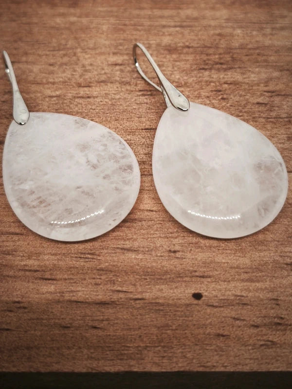 Boucles d'oreilles en cristal de roche