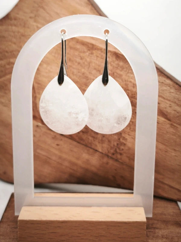 Boucles d'oreilles en cristal de roche