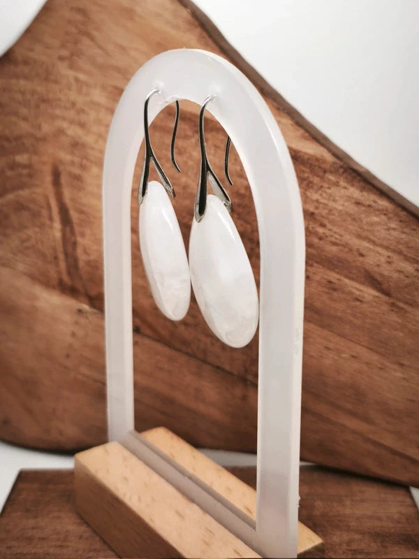 Boucles d'oreilles en cristal de roche