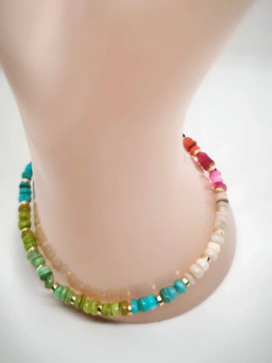 Bracelet multiperles de coquillages