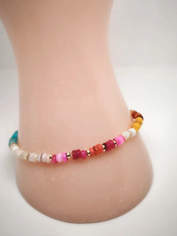 Bracelet multiperles de coquillages