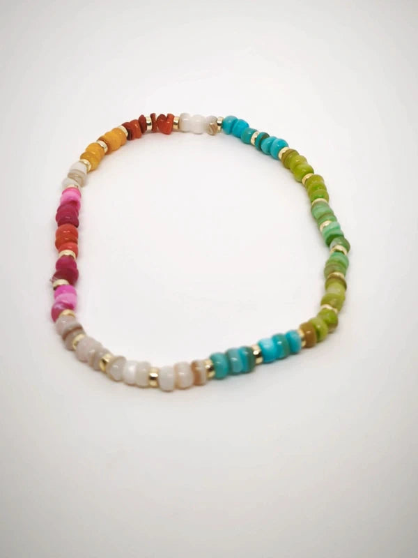 Bracelet multiperles de coquillages