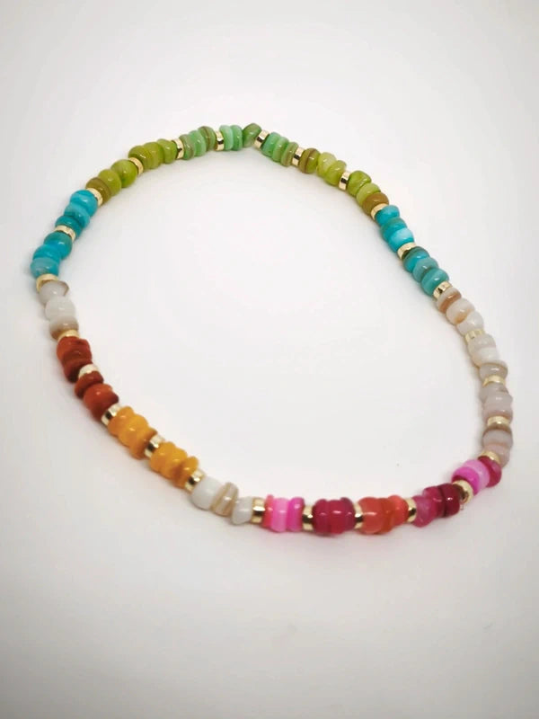 Bracelet multiperles de coquillages