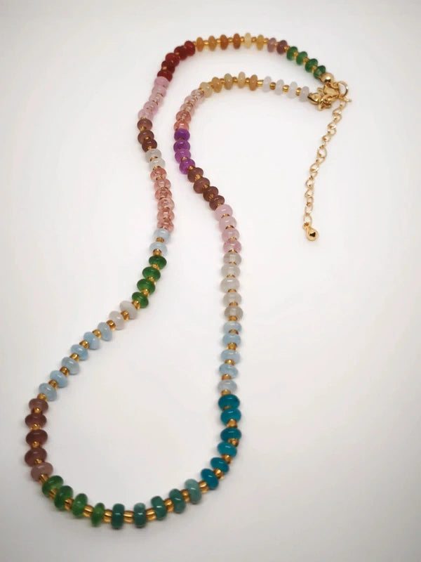 Collier multiperles en pierres naturelles