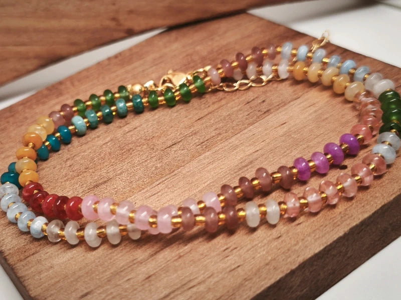 Collier multiperles en pierres naturelles