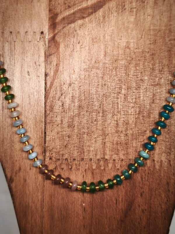 Collier multiperles en pierres naturelles