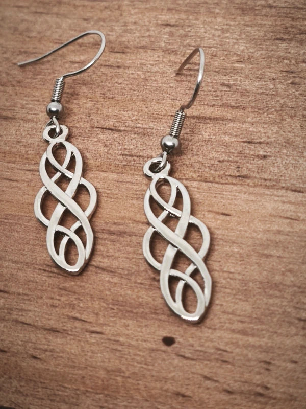 Boucles d'oreilles celtiques en plaqué argent sterling