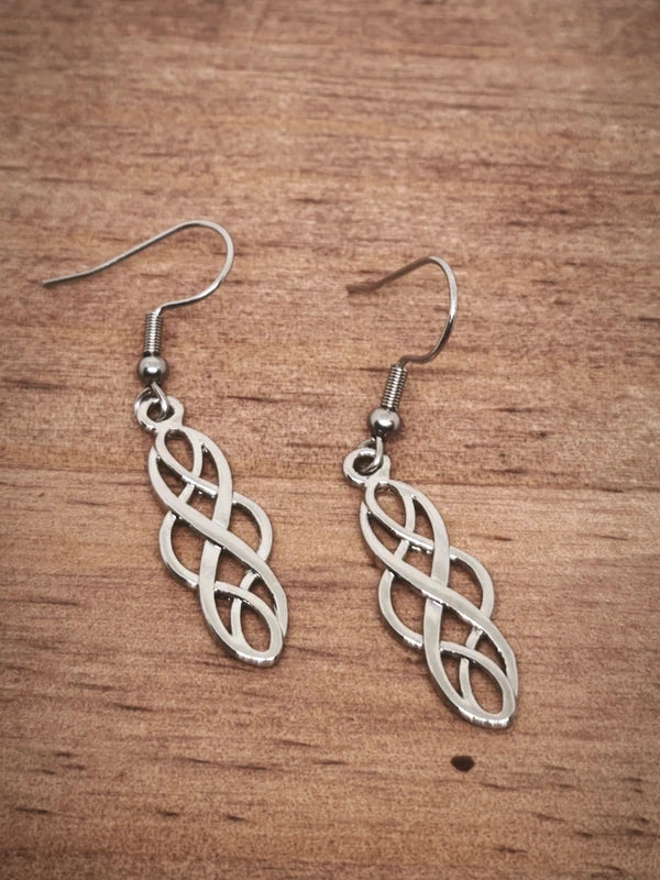 Boucles d'oreilles celtiques en plaqué argent sterling