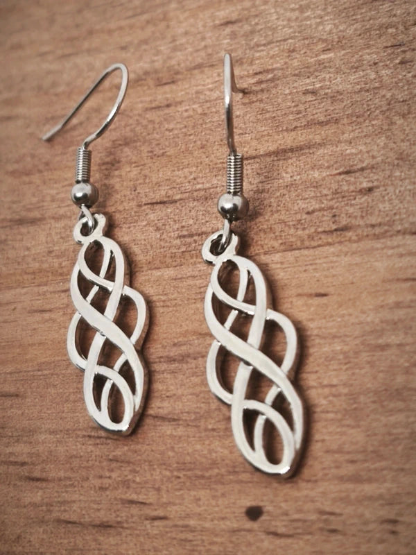 Boucles d'oreilles celtiques en plaqué argent sterling