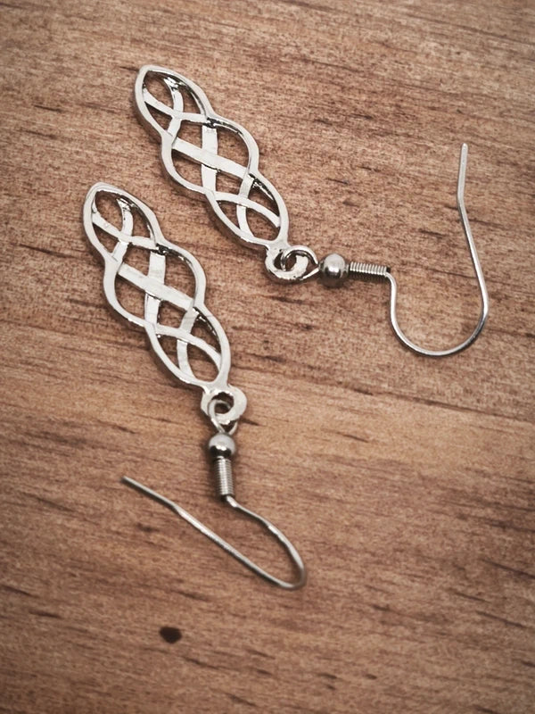 Boucles d'oreilles celtiques en plaqué argent sterling