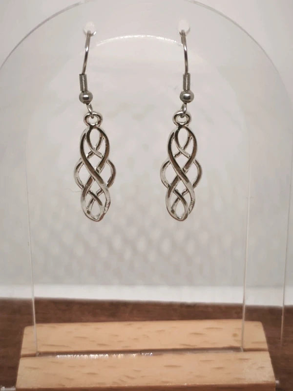 Boucles d'oreilles celtiques en plaqué argent sterling