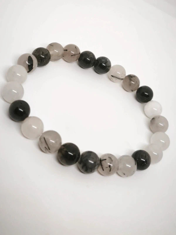 Bracelet quartz tourmaliné 8mm