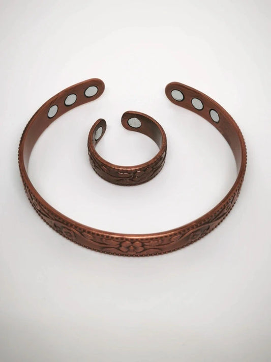 Bracelet et bague en cuivre
