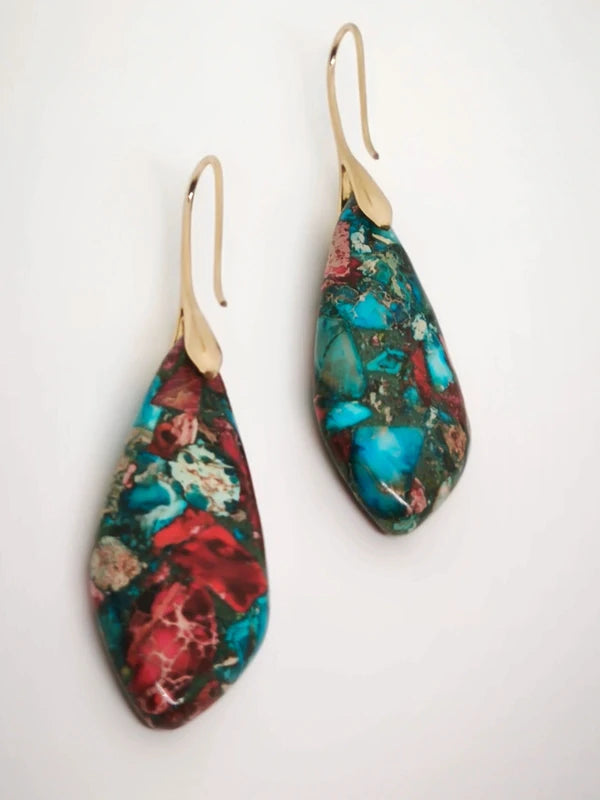 Boucles d'oreilles en variscite.