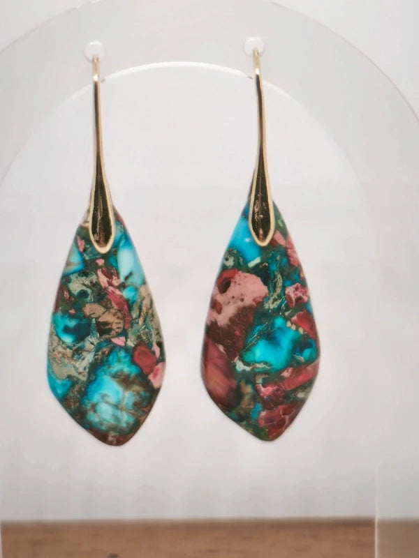 Boucles d'oreilles en variscite.
