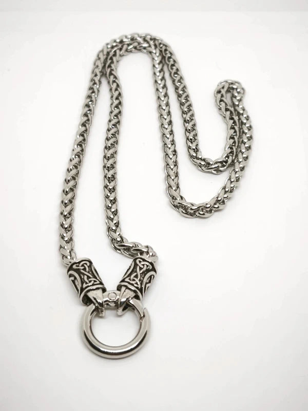 Collier celtique-viking en acier inoxydable