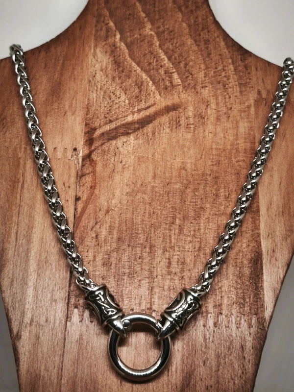 Collier celtique-viking en acier inoxydable