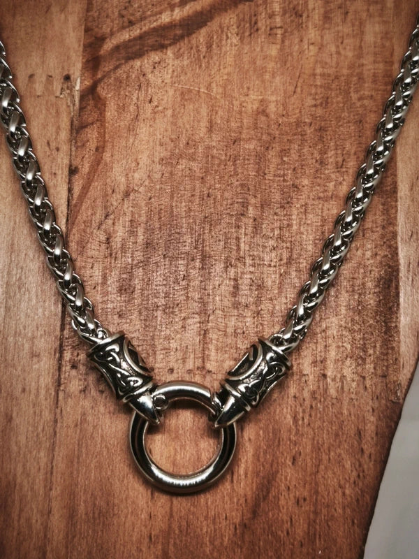 Collier celtique-viking en acier inoxydable